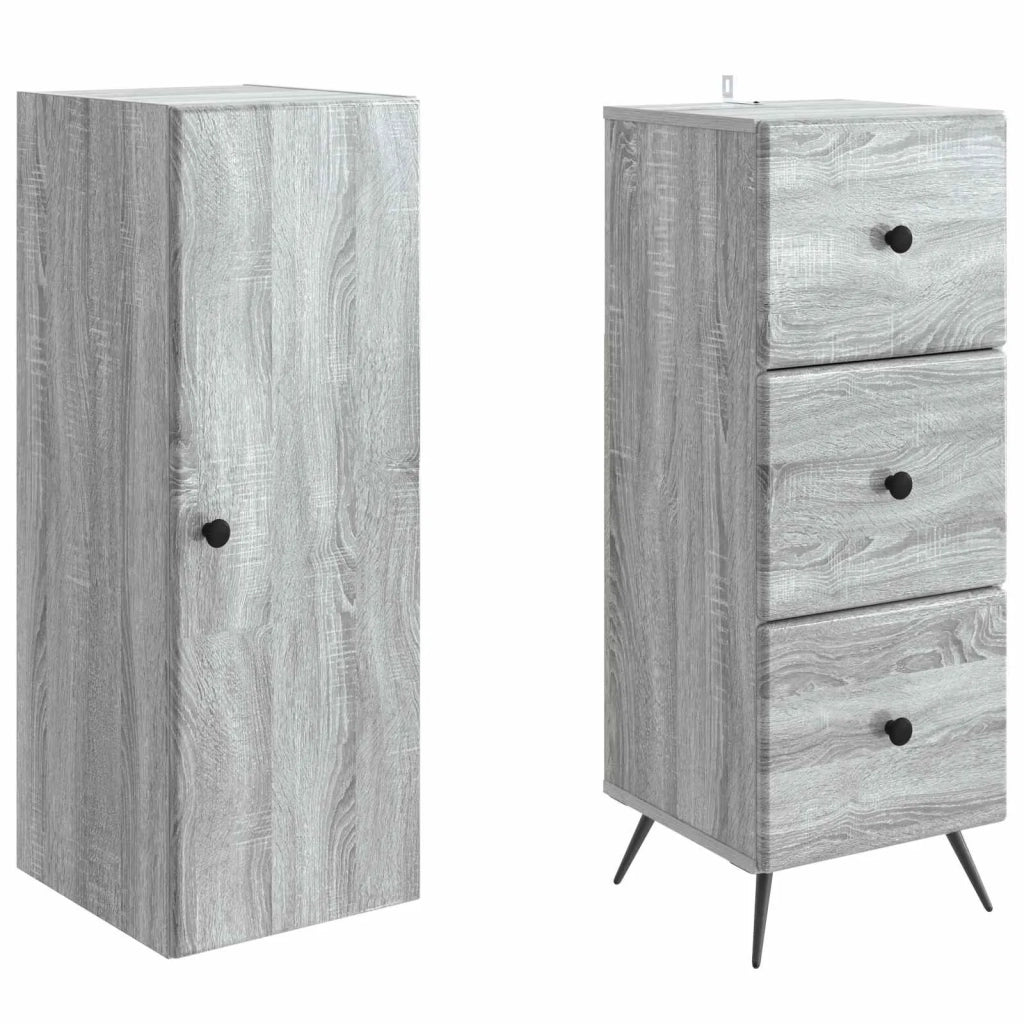 Set di armadi 2 pcs Sonoma grigio 34,5 x 34,5 x 90 cm 3416895