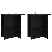 2 pz Tavolino da salotto | Tavolino da caff¨¨ | Tavolino da Soggiorno Rovere Nero 40 x 30 x 49 cm