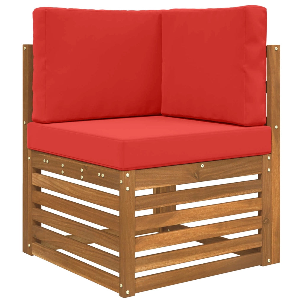 Cuscino per divano da esterno 3 pcs Rosso Poliestere 900750