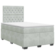 Letto box spring con materasso Grigio Chiaro 120 x 190 cm 3453596