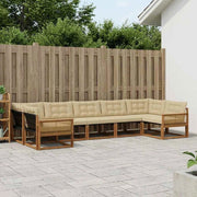 Set di divani da esterno 7 pz Naturale e Beige 3381669