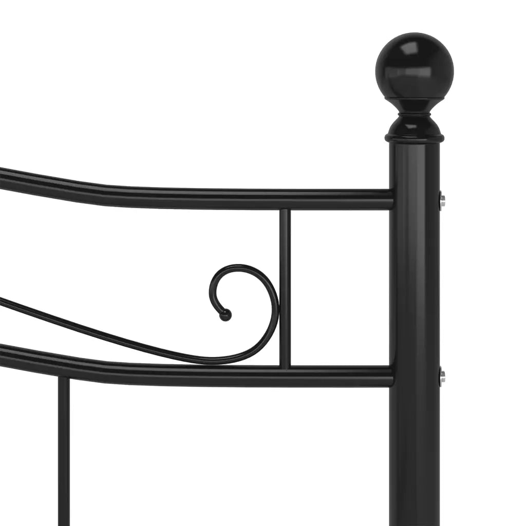 Giroletto-Struttura Letto Nero in Metallo 160x200 cm 420027