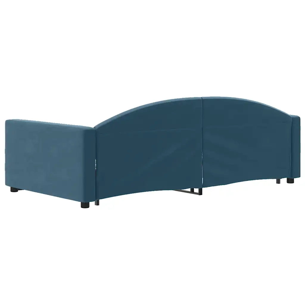 Divano Letto Estraibile con Cassetti-Sofa Letto-Daybed Blu 100x200 cm in Velluto 553365