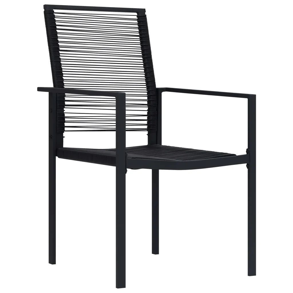 Sedie da Giardino 2 pz in Rattan PVC Nero 312171