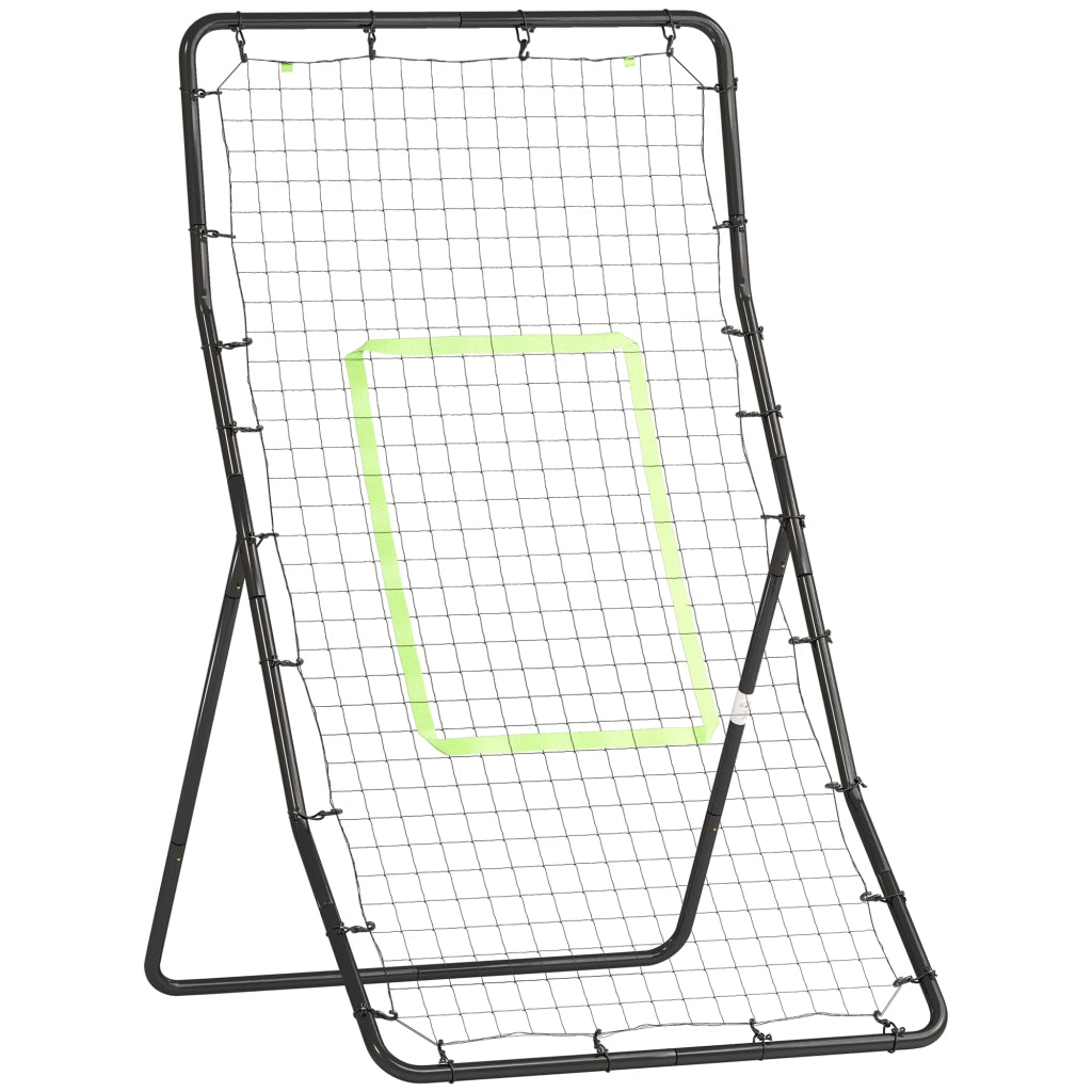 Parete di Rimbalzo per Allenamento Calcio ¨C zephmum ¨C Acciaio e PE, 75x126cm, Nero