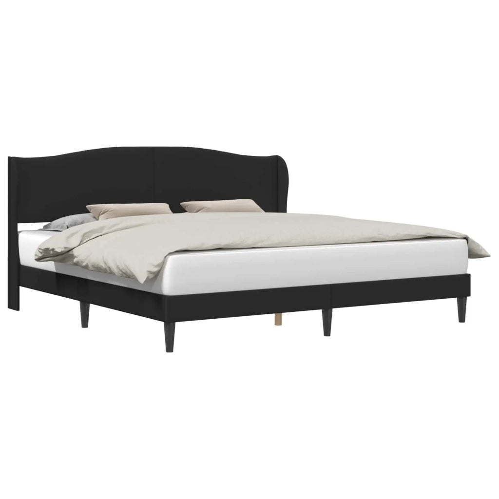 Struttura del letto con testiera Nero 180 x 200 cm Similpelle 3414689