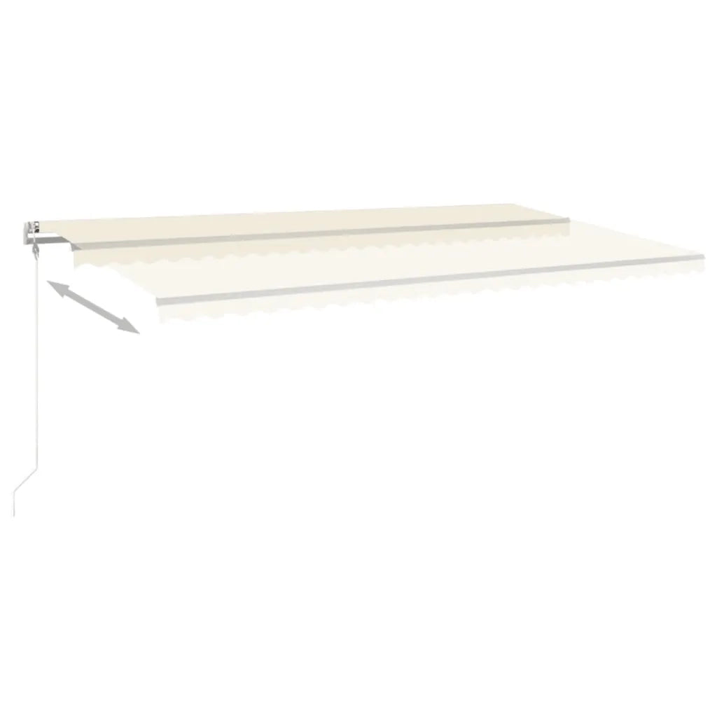 Tenda Automatica con Sensore Vento e LED 600x350 cm Crema 3069052
