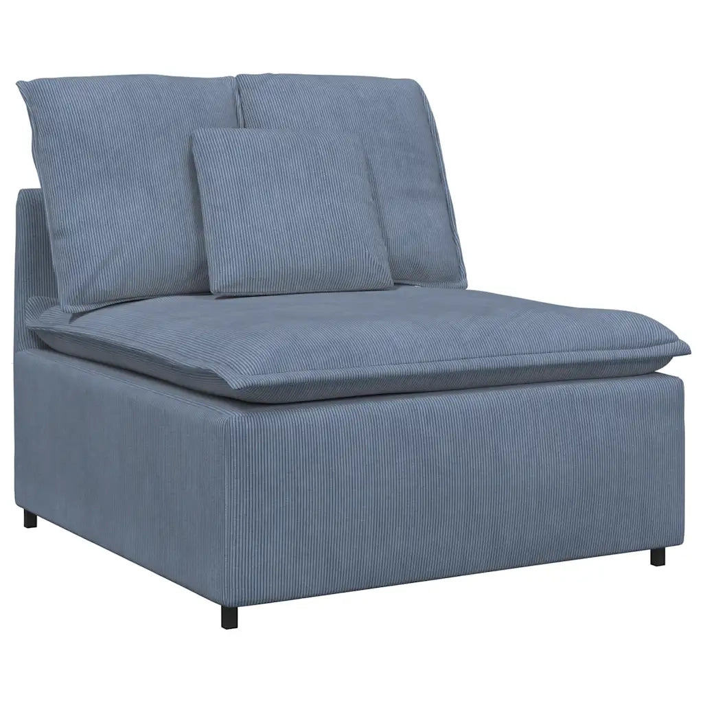 Modulo Centrale Divano Modulare con Cuscini Blu 100 cm CFW5558052