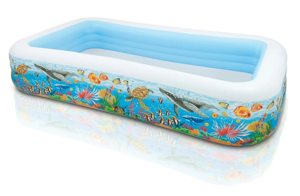 Intex Piscina Family Pesci Colore Bianco-Fantasia Marino 305x183x56 cm 58485