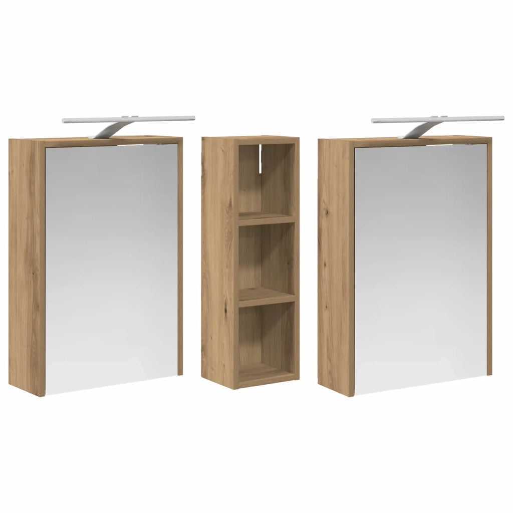 Set di Armadi da Bagno 3 pcs 106 x 16 x 62,5 cm
