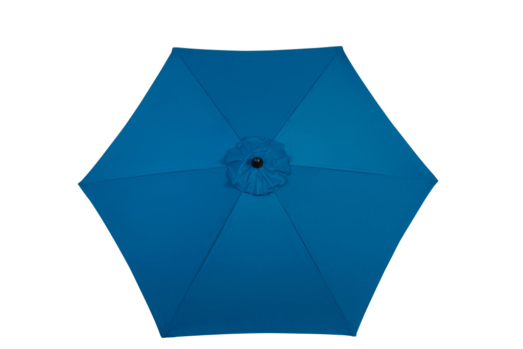 Ombrellone da esterno rettangolare grande, bifacciale, da 2,7 m, con manovella (blu) (senza base)
