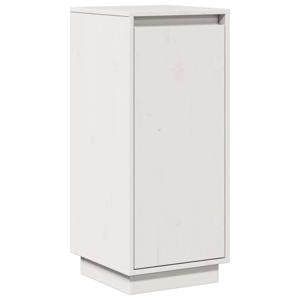 Buffet credenza cassettiera armadio mobile contenitore organizer per cucina soggiorno salotto 31,5 x 34 x 75 cm legno massello di pino bianco 02_0030227
