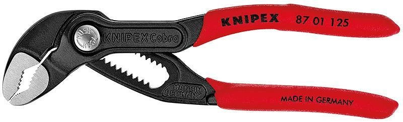 Knipex 87 01 125 Cobra Pinza regolabile per tubi e dadi 125 mm 13 posizioni acciaio cromo vanadio colore Grigio