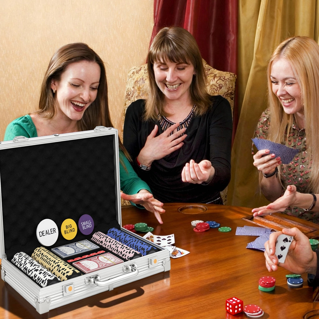 Set Poker 300 Pezzi ¨C Xylo ¨C Con Valigetta, Dadi, Dealer Button e 2 Mazzi di Carte