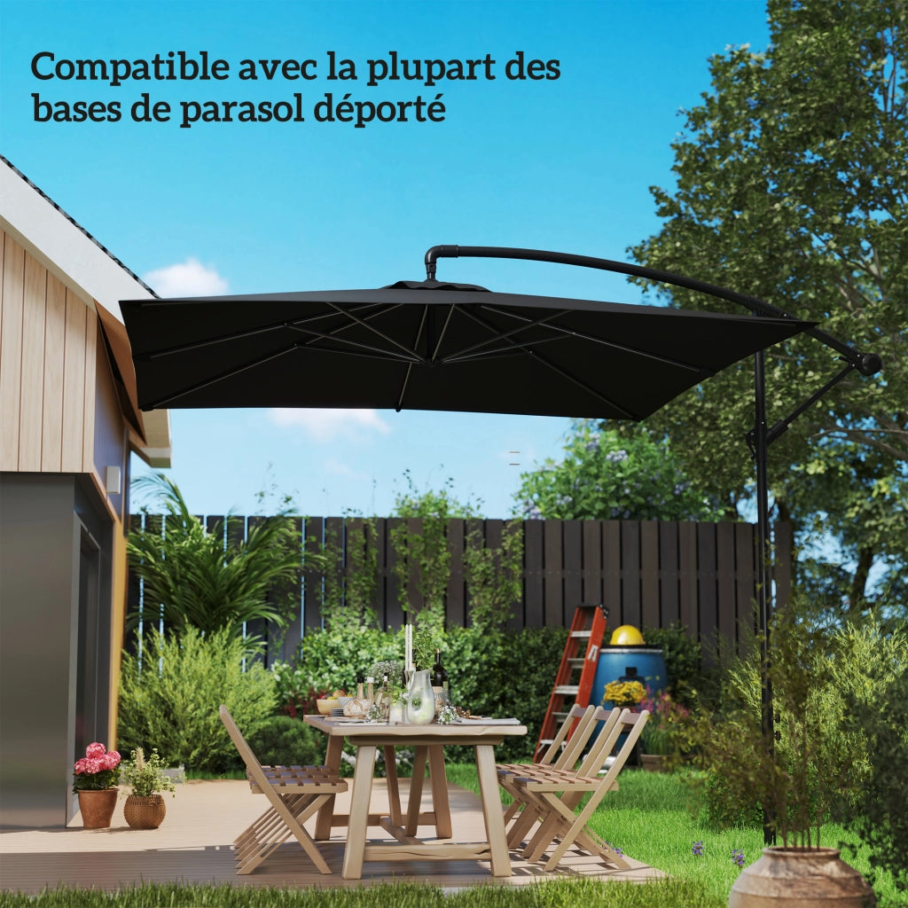 Supporto parasol rettangolare in metallo per esterno ¨C Zephmum ¨C 16.5x16.5x40 cm grigio antracite