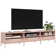 Mobile TV-Credenza per TV-Console TV Rosa 202x39x43,5 cm in Acciaio Laminato a Freddo 980846