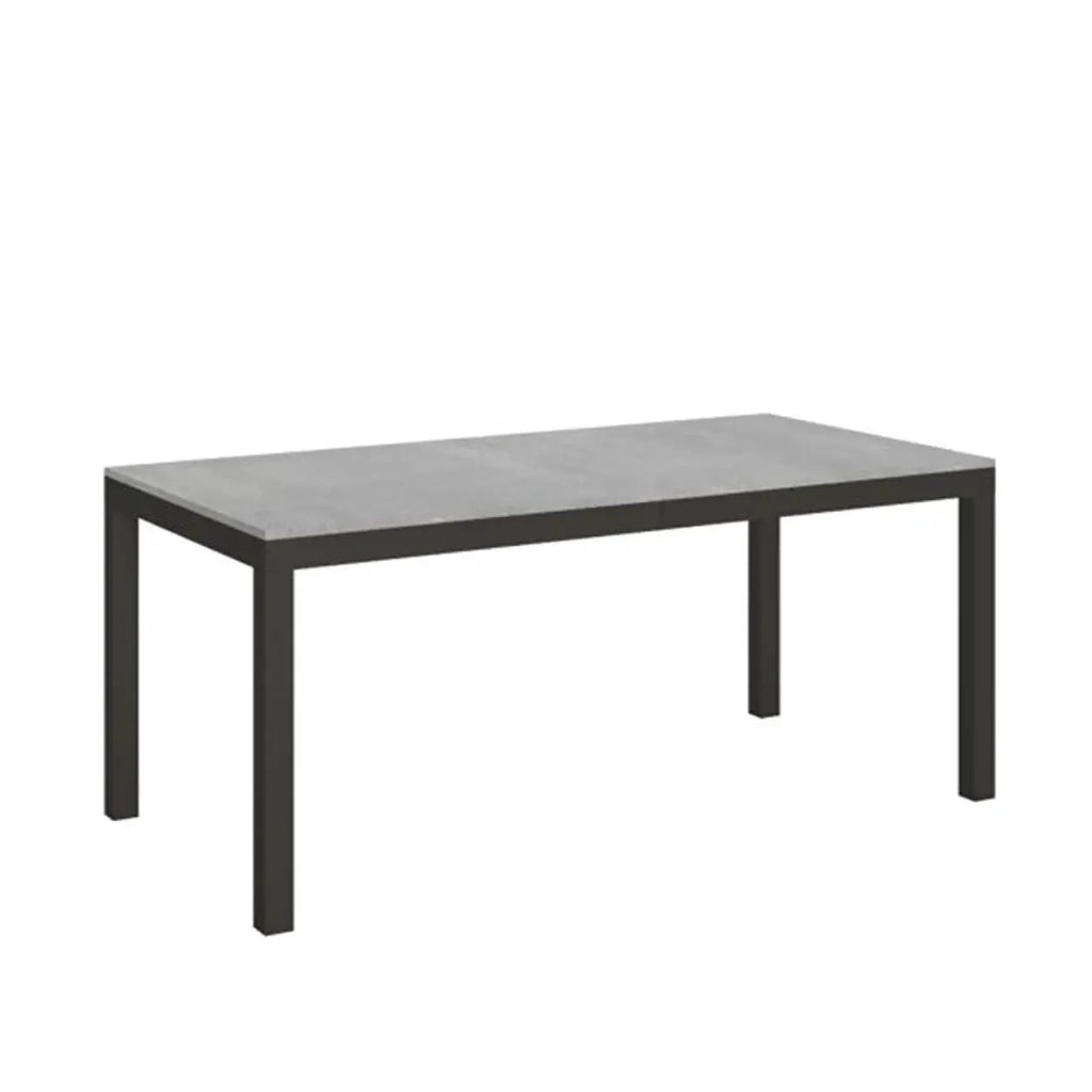 Tavolo allungabile 180/284x90 cm Everyday Evolution colore cemento telaio e gambe antracite