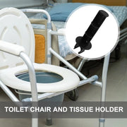 Sedia per il bagno Durevole - Ospite per Carta igienica - Porta Carta igienica - Maniglione - Installazione Facile - Utilizzo affidabile - Ospite per Carta igienica