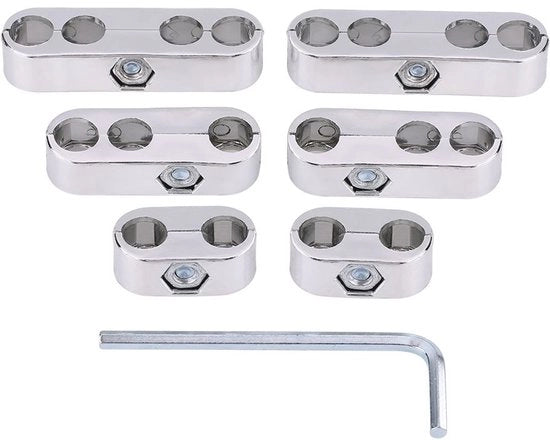 Caviatore per candele 7 mm/8 mm in plastica - Nero/Argento - Inclusa chiave - Per cavi candele - Montaggio facile - Distruttore di cavi