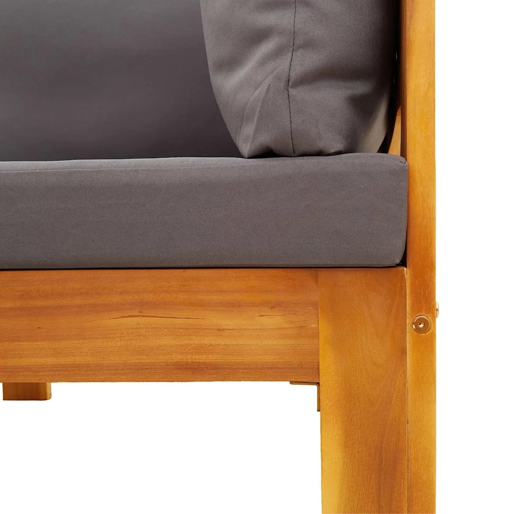 Salotto da Giardino-Set Divani da Giardino 2pz con Cuscini Legno Massello di Acacia 197148