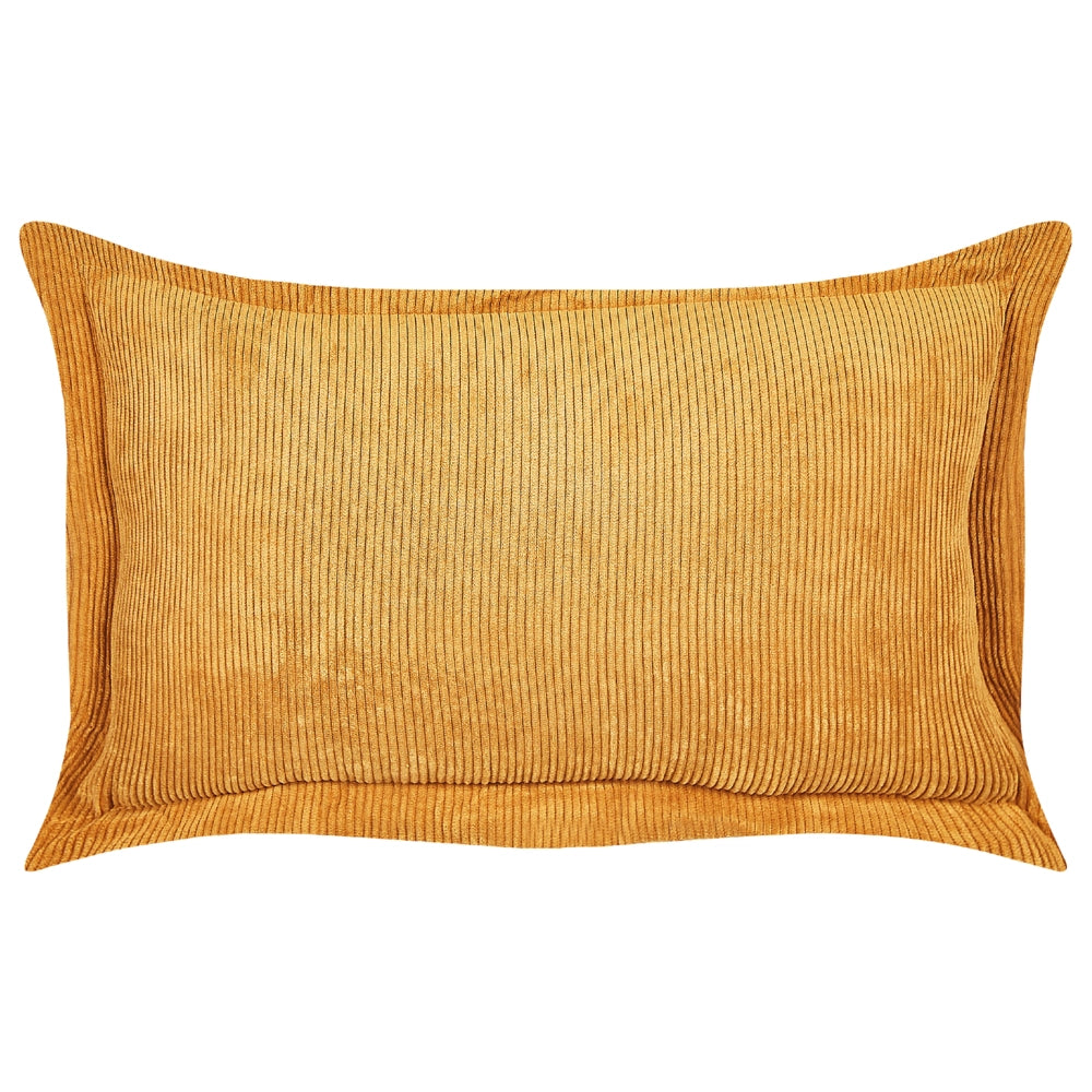 Set di 2 cuscini decorativi in velluto a coste giallo 47 x 27 cm stile moderno tradizionale