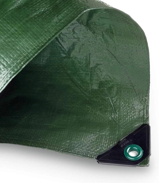 Telaio di copertura 120 g/m² - 3 x 4 m - verde - con anelli - tessuto UV resistente - telo di pioggia - impermeabile - per giardino - impermeabile - resistente alla polvere.