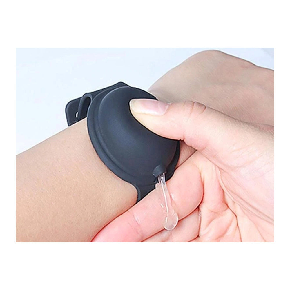 Trade Shop - Bracciale Porta Gel Disinfettante Igienizzante Mani Unisex Ricaricabile Silicone -