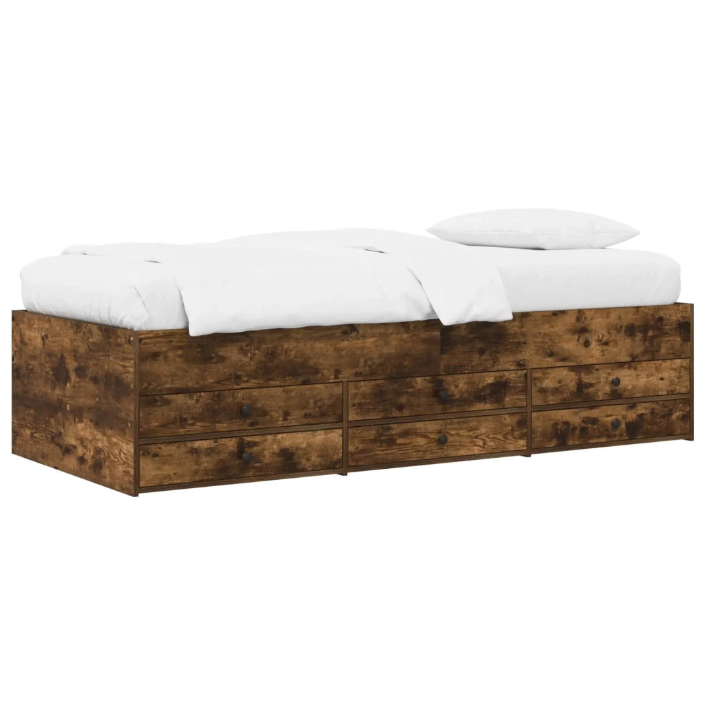Telaio del letto con storage Rovere Fumo 80 x 200 cm 3429647