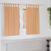 Tende Blackout con Anelli 2 pcs Marrone Chiaro 140 x 140 cm 4107588