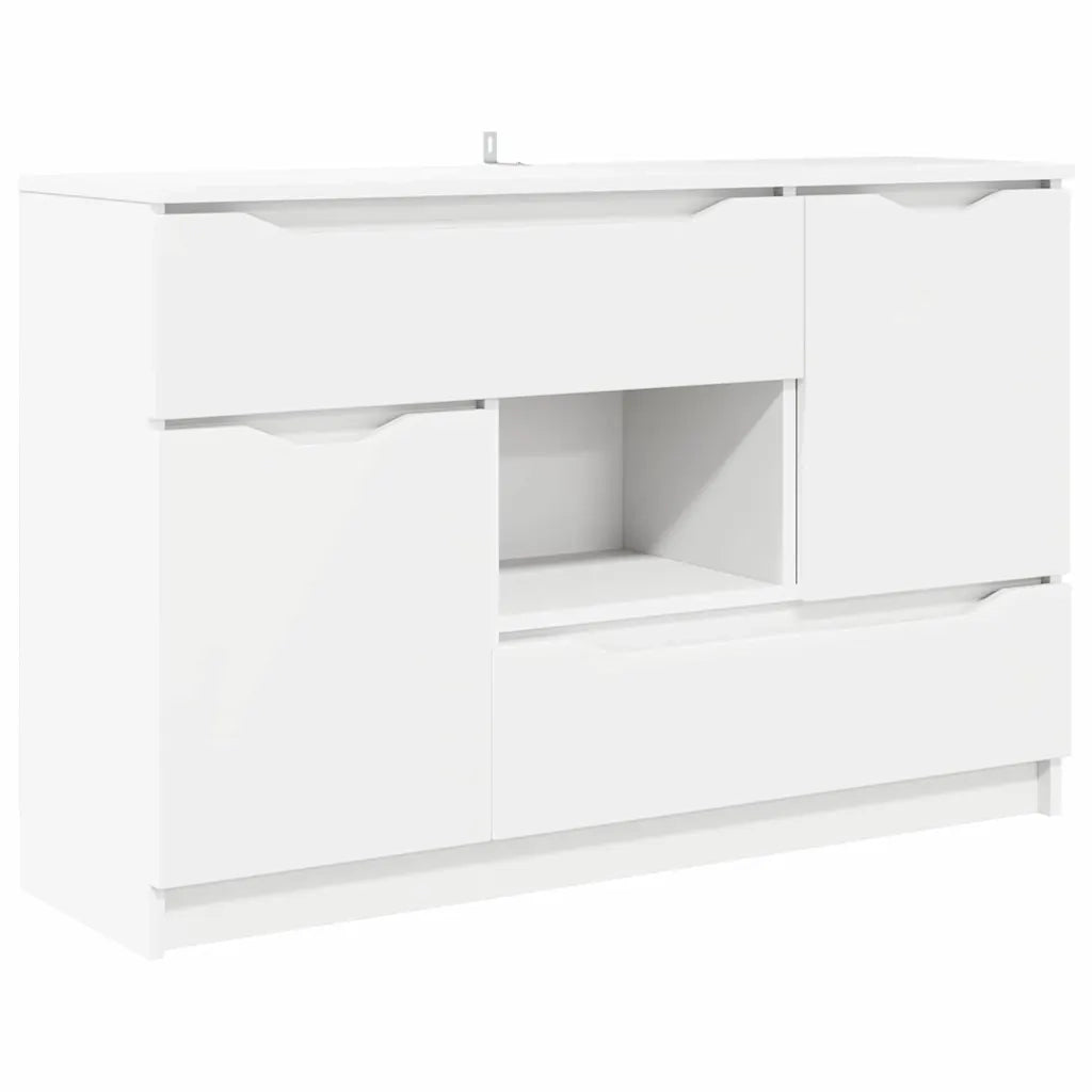 Credenza | Madia | Buffet da pranzo | Armadio da pranzo con cassetto Bianco 100 x 30 x 65,6 Legno multistrato