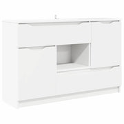 Credenza | Madia | Buffet da pranzo | Armadio da pranzo con cassetto Bianco 100 x 30 x 65,6 Legno multistrato