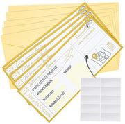 Set di 5 biglietti di viaggio con buste e adesivi, biglietto di imbarco per regalo da personalizzare, per vacanza, viaggio in città o compleanno