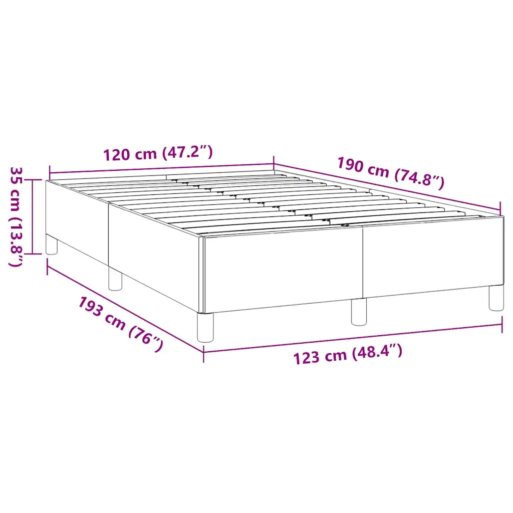 Giroletto senza Materasso Blu 120x190 cm in Tessuto 3269644