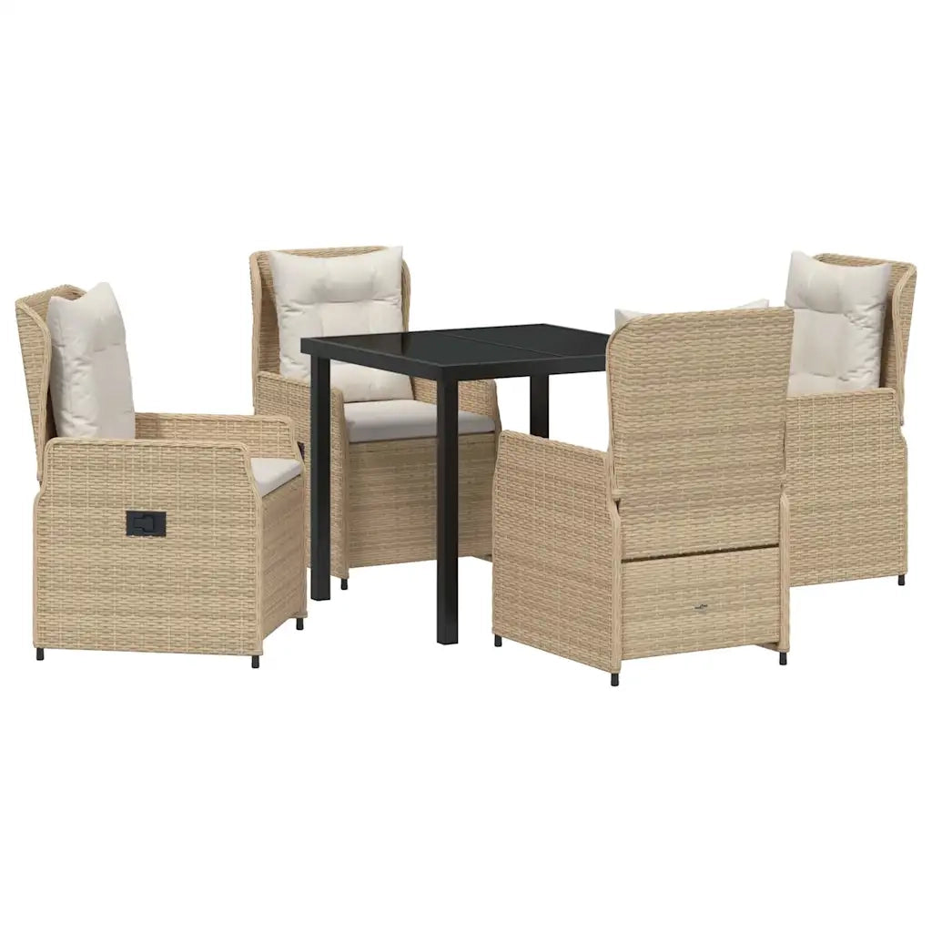 Set da Pranzo per Giardino 5 pcs Beige e Grigio Chiaro 3380968