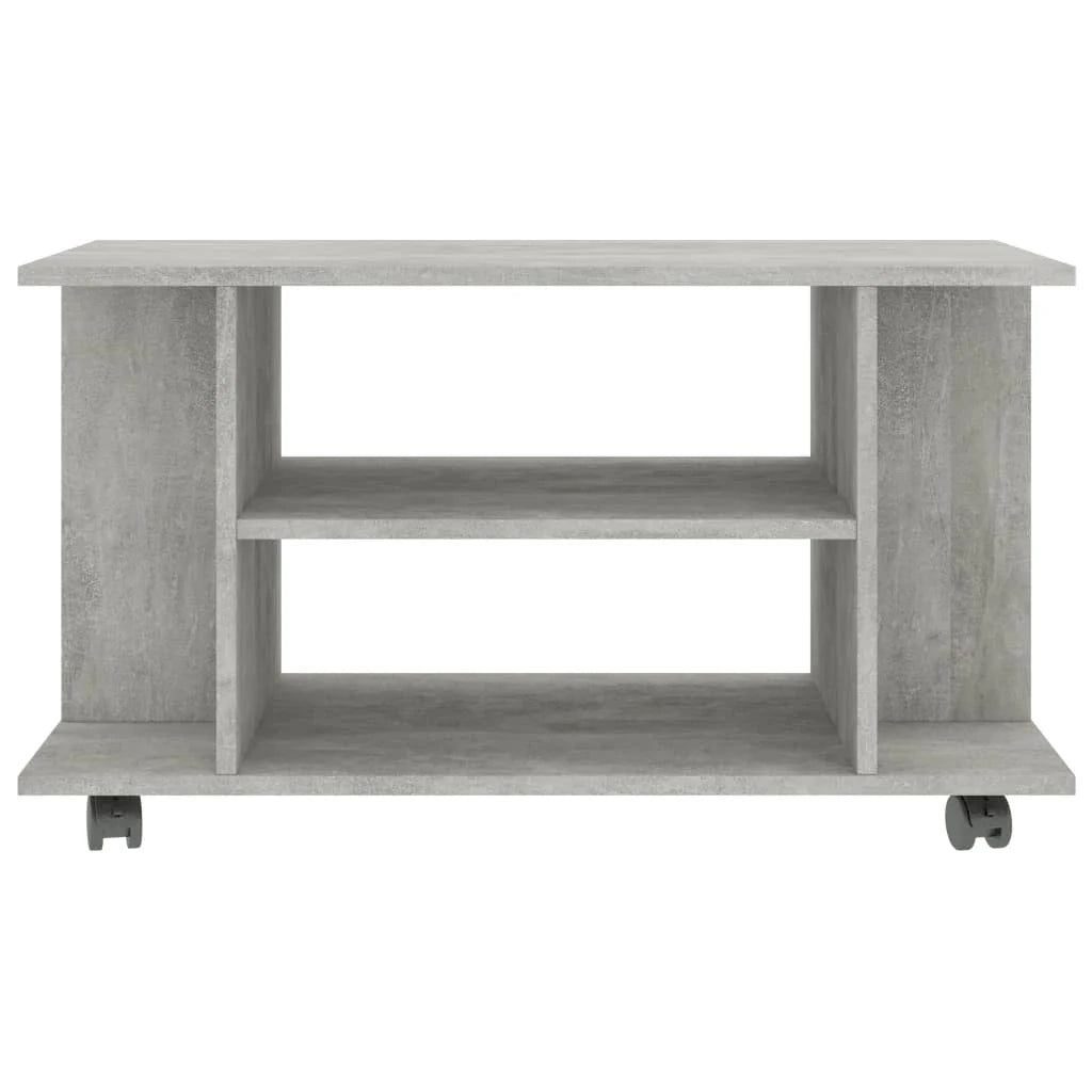 Mobile TV multimediale scaffale TV credenza mobile TV per sala da pranzo soggiorno camera da letto con rotelle 80 x 40 x 45 cm legno ingegnerizzato grigio 02_0027616