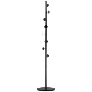 Appendiabiti da Terra 35x35x170 cm in Acciaio Base in Marmo Nero