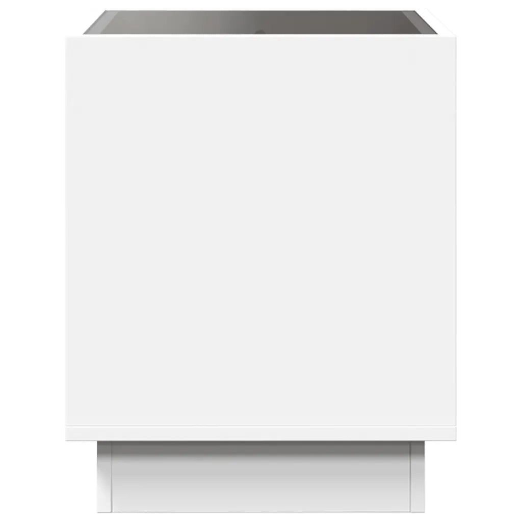 Comodino con LED Infinity Bianco 50x50x50 cm