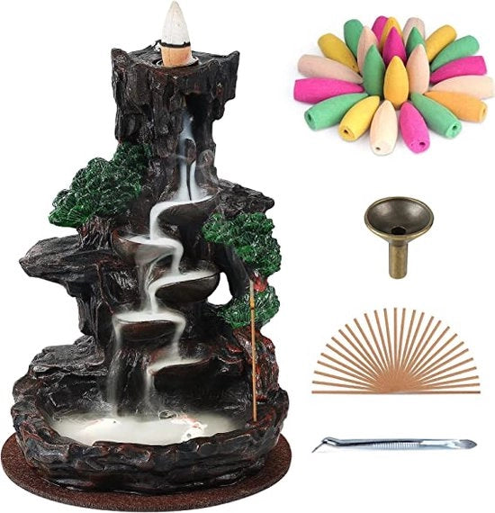 Contenitore di Incenso Waterval, Incensiere, Stuzzicadenti di Incenso - Backflow Incenso Colonne