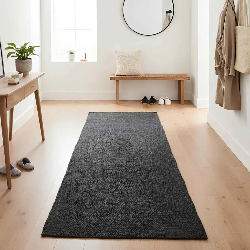 Tappeti per area Grigio Scuro 60 x 400 cm Juta
