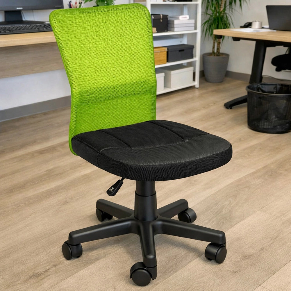 Sedia Scrivania Ufficio Cameretta Girevole Tessuto Rete Altezza Regolabile Verde