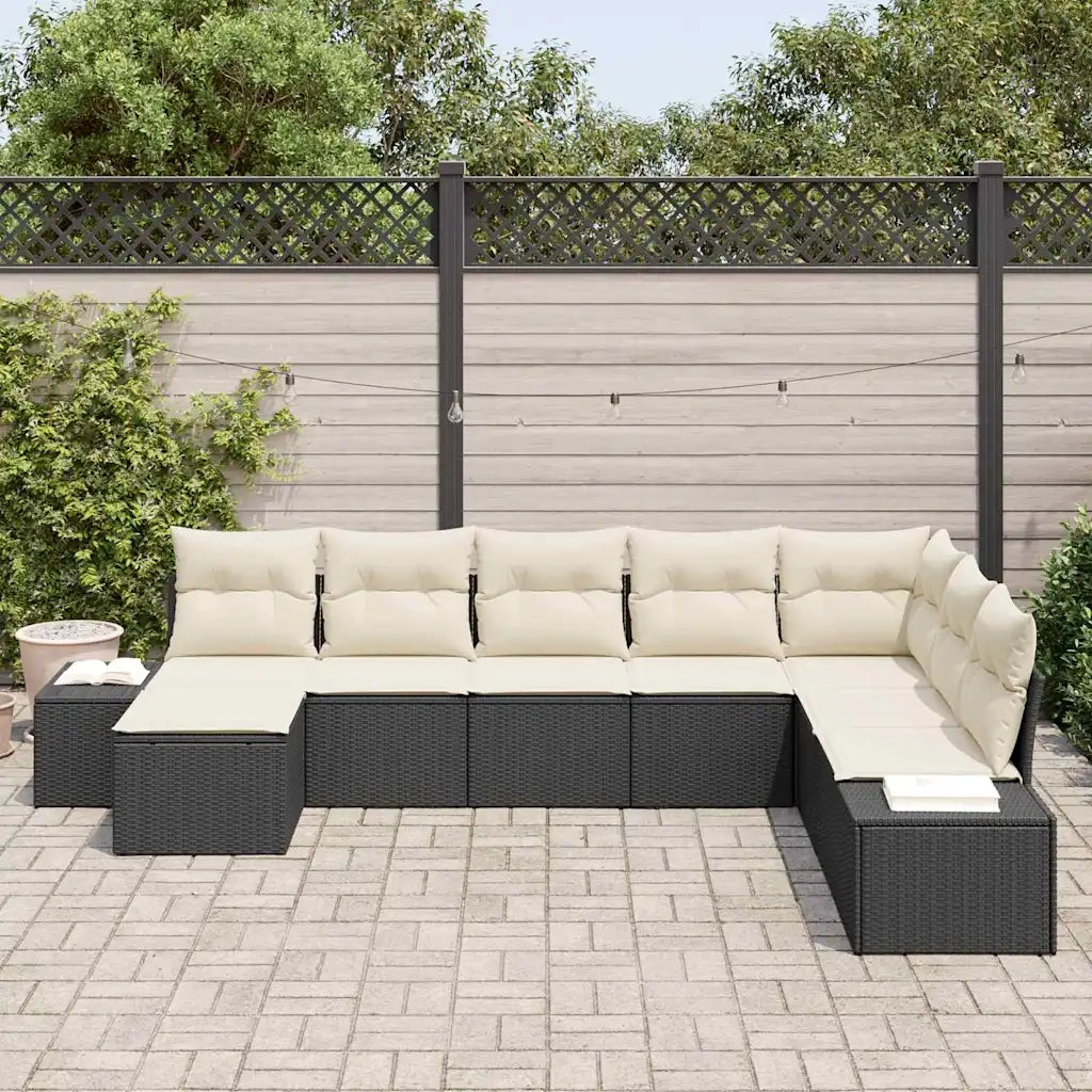 Set Divano da Giardino con cuscino 8 pcs polyrattan 3347177