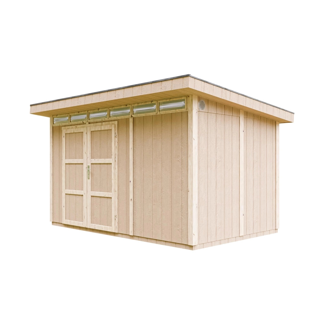 Casetta da Giardino di QUALIT? PREMIUM 8,7m?²-L412xW279cm - TIMBELA M904A-CAVERN STEEL