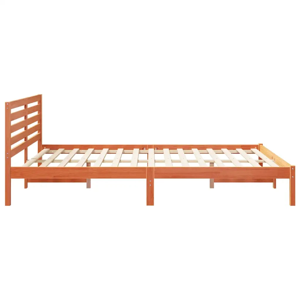 Struttura del letto Marrone cerato 160 x 210 cm Pino massello