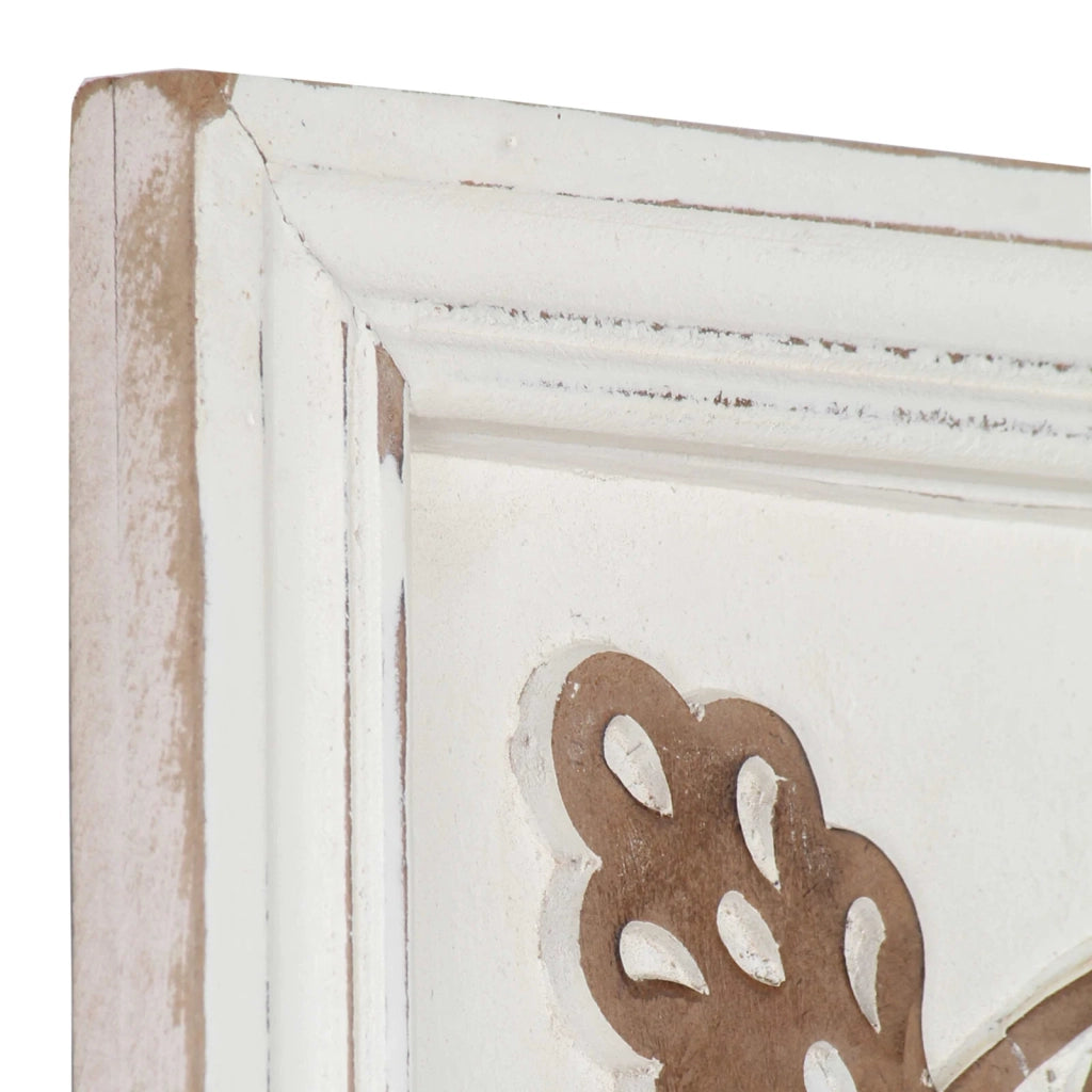 Decorazione artistica 2 pz Marrone e bianco 40 x 40 x 1,5 cm CFW7931483