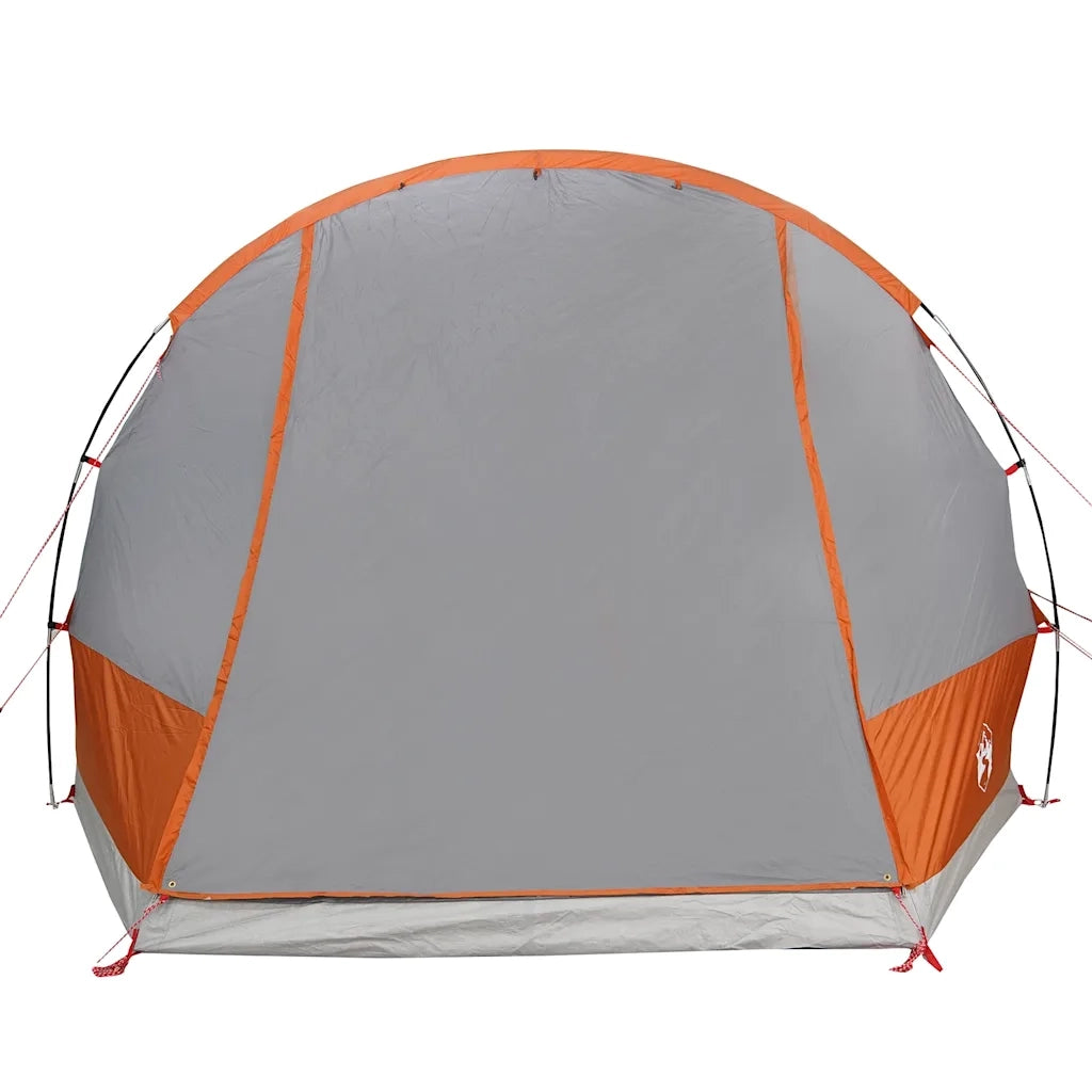 Tenda da Campeggio 2 Persone-Tenda per Escursionismo Grigio e Arancione Impermeabile 495011