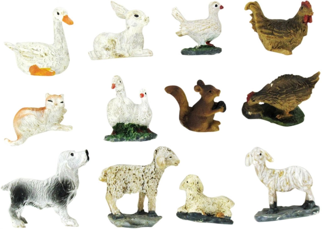 Gruppo 12 soggetti animali 2,5 cm