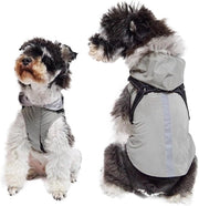 Giubbotto impermeabile per cani con cinghia e strisce riflettenti - Resistente al vento e all'acqua - Adattabile e con cappuccio - Per cani piccoli, medi e grandi