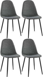 Set di 4 sedie per sala da pranzo in tessuto Napier 6