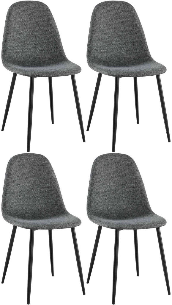Set di 4 sedie per sala da pranzo in tessuto Napier 6