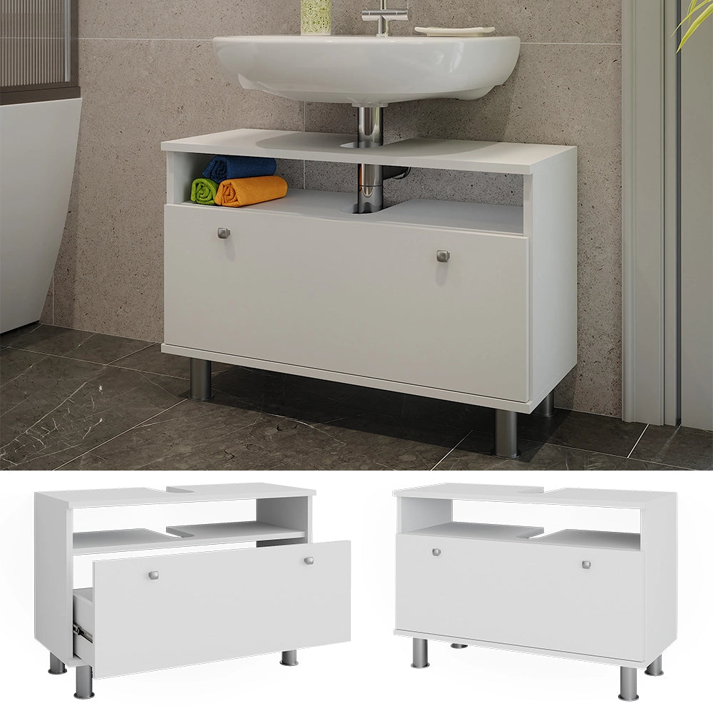 Vicco Mobile sottolavabo per bagno Bianco 80.2 x 54 cm con cassetto